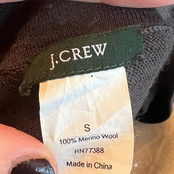 J. Crew Women’s Black Merino Wool Cardigan Sweater Size Small - Picture 3 of 4